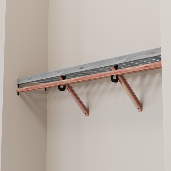Closet Rod kit without a shelf