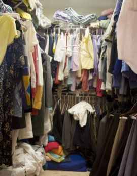 A nightmare of a closet!