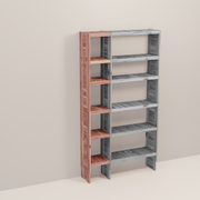 A wooden closet organizer add-on kit with multiple shelves, made from aromatic red cedar, with a natural finish.