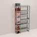 A wooden closet organizer add-on kit with multiple shelves, made from aromatic red cedar, with a natural finish.