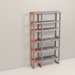 A wooden closet organizer add-on kit with multiple shelves, made from aromatic red cedar, with a natural finish.