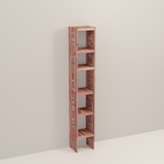 A tall wooden cedar cubby kit with multiple shelves, designed for closet organization.