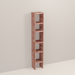 A tall wooden cedar cubby kit with multiple shelves, designed for closet organization.