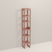 A tall wooden cedar cubby kit with multiple shelves, designed for closet organization.