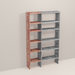 A wooden closet organizer add-on kit with multiple shelves, made from aromatic red cedar, with a natural finish.