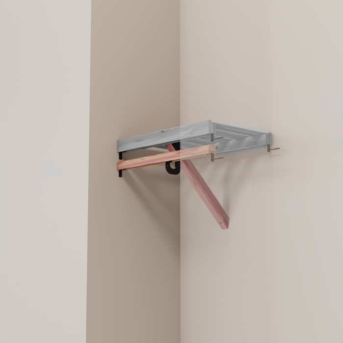 Closet Rod kit without a shelf