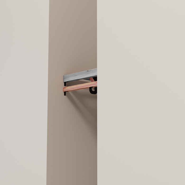 Closet Rod kit without a shelf