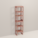 A tall wooden cedar cubby kit with multiple shelves, designed for closet organization.