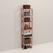 A tall wooden cedar cubby kit with multiple shelves, designed for closet organization.