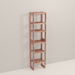 A tall wooden cedar cubby kit with multiple shelves, designed for closet organization.