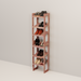 A free-standing aromatic red cedar shoe cubby with multiple shelves, flat-packed and ready for assembly.