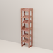 A free-standing aromatic red cedar shoe cubby with multiple shelves, flat-packed and ready for assembly.