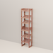 A free-standing aromatic red cedar shoe cubby with multiple vented shelves, flat-packed and ready for assembly.