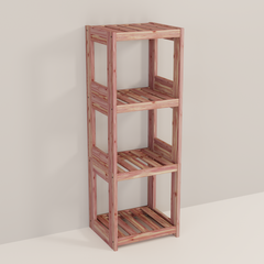 An aromatic cedar 1x3 cube system 
