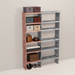 A wooden closet organizer add-on kit with multiple shelves, made from aromatic red cedar, with a natural finish.