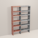 A wooden closet organizer add-on kit with multiple shelves, made from aromatic red cedar, with a natural finish.