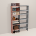 A wooden closet organizer add-on kit with multiple shelves, made from aromatic red cedar, with a natural finish.