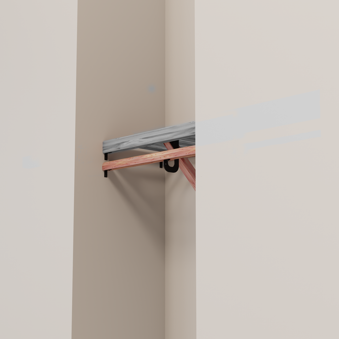 Closet Rod kit without a shelf