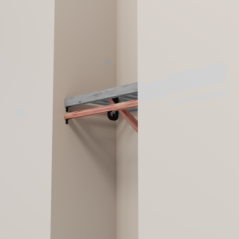 Closet Rod kit without a shelf