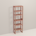 A tall wooden cedar cubby kit with multiple shelves, designed for closet organization.