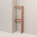 Organized closet featuring a double hanging kit with red cedar shelves, hanging rods, and J-hooks.