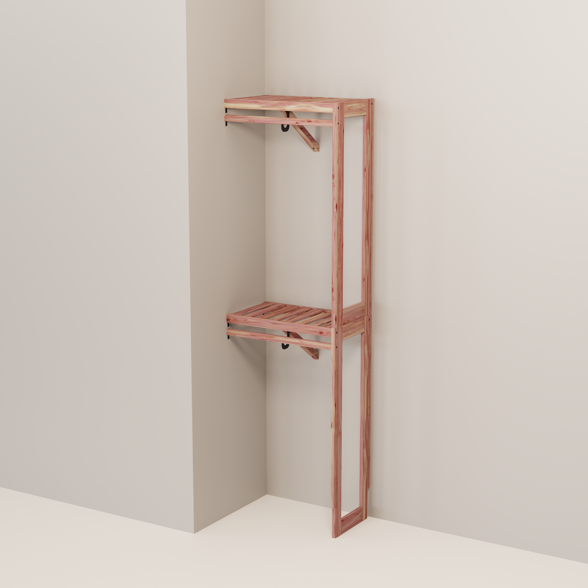 Aromatic Red Cedar Closet Hanging Kit, 24-60 Inch, 14.5 Inch Deep