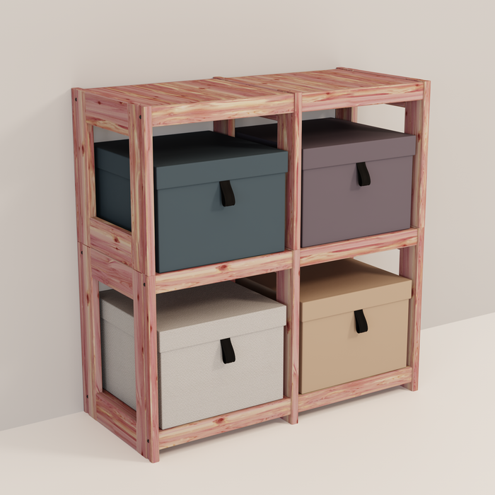 An aromatic cedar 2x2 cube system 