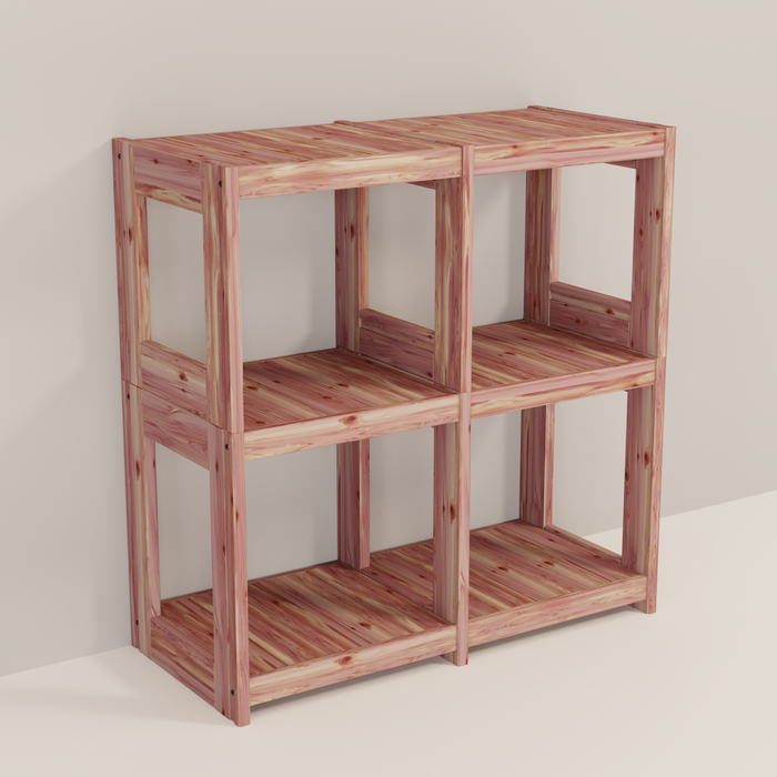An aromatic cedar 2x2 cube system 