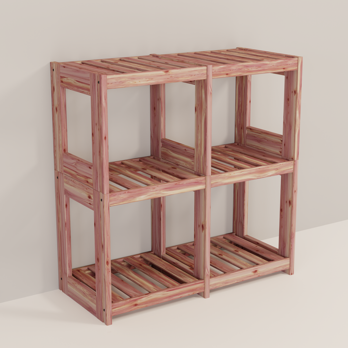 An aromatic cedar 2x2 cube system 