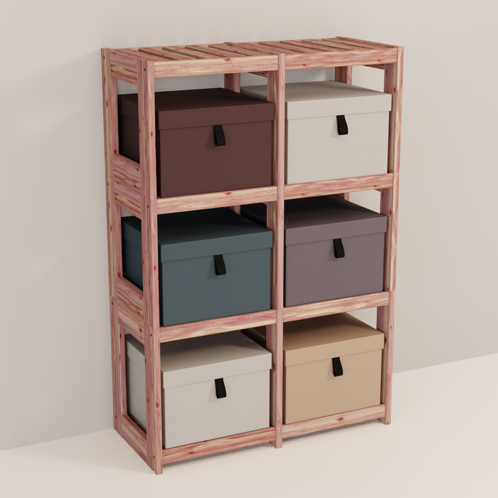 An aromatic cedar 2x3 cube system 