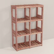 An aromatic cedar 2x3 cube system 