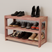 Wooden shelf with three shelves