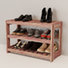 Wooden shelf with three shelves