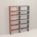 A wooden closet organizer add-on kit with multiple shelves, made from aromatic red cedar, with a natural finish.