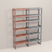 A wooden closet organizer add-on kit with multiple shelves, made from aromatic red cedar, with a natural finish.
