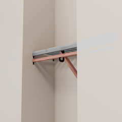 Closet Rod kit without a shelf