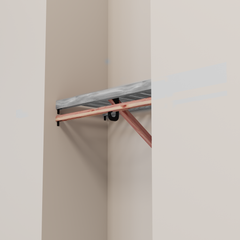 Closet Rod kit without a shelf