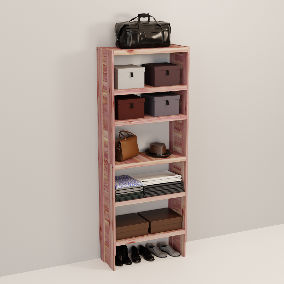 Deluxe Aromatic Red Cedar Closet Cubby Tower, 12-30 Inch, 14.5
