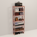 A tall wooden cedar cubby kit with multiple solid shelves, designed for closet organization.