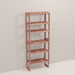 A tall wooden cedar cubby kit with multiple solid shelves, designed for closet organization.