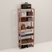 A tall wooden cedar cubby kit with multiple shelves, designed for closet organization.