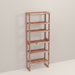 A tall wooden cedar cubby kit with multiple shelves, designed for closet organization.