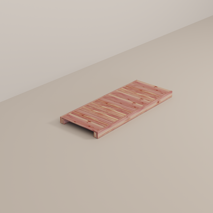 Red Cedar Additional Shelf comes with shelf pegs.