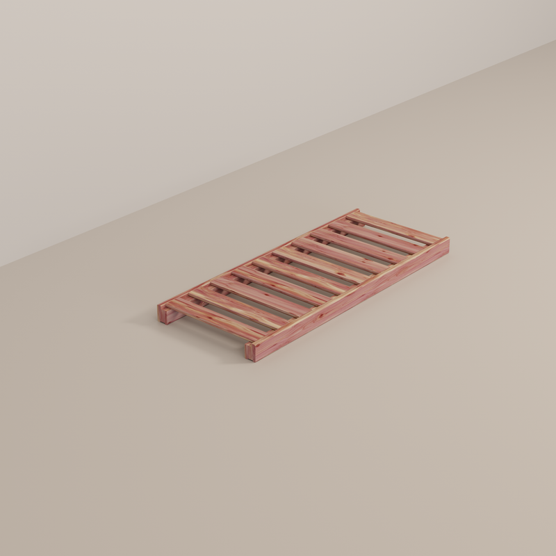Red Cedar Additional Shelf comes with shelf pegs.