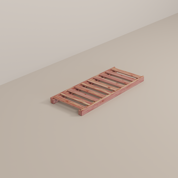 Red Cedar Additional Shelf comes with shelf pegs.
