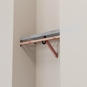 Closet Rod kit without a shelf