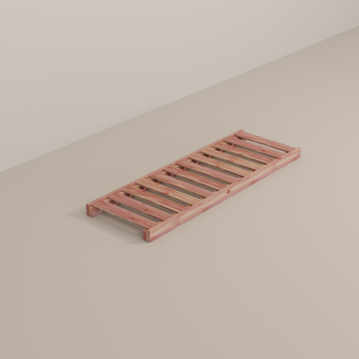 Red Cedar Additional Shelf comes with shelf pegs.