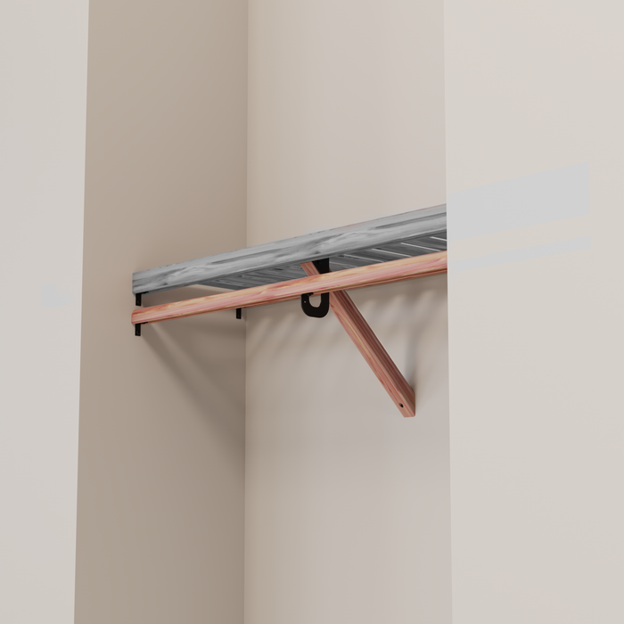 Closet Rod kit without a shelf