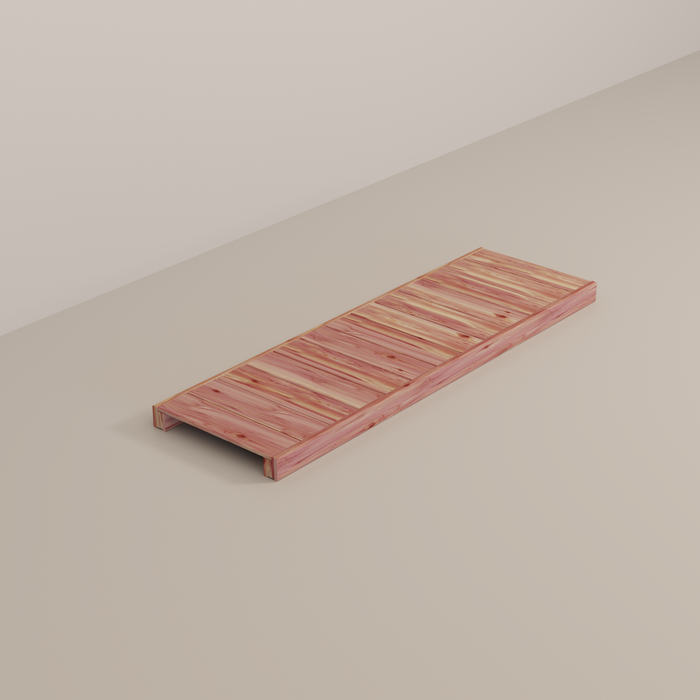 Red Cedar Additional Shelf comes with shelf pegs.