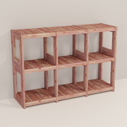 An aromatic cedar 3x2 cube system 